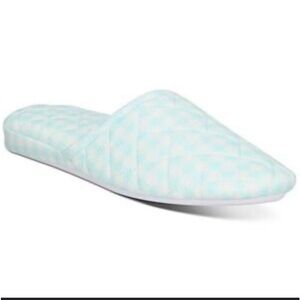 CHARTER CLUB Quilted Gingham Slippers Size Medium 7 8